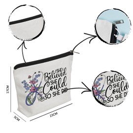 WZJHCL Floral Stethoscope Makeup Pouch Doctor Nurse Survival Kit Nurse Graduation Gift She Believed She Could So She Did, Nurse Believe, Fashion
