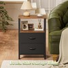 Huuger Night Stand Set of 2, Nightstand with 2 Drawers,