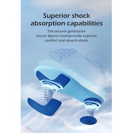 OUPOWER Soccer Cleat Boots Shoes Insoles Inserts Pad Rebounder Poron Foam Anti-Slip Athelete (US7.5-8)