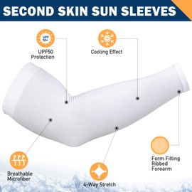 UV Sun Protection Compression Arm Sleeves for Men & Women,Cooling Athletic Sports Sleeve for Football, Golf,Volleyball