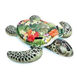 INTEX Realistic Sea Turtle Inflatable Pool Float: Animal Pool Toy for Kids – 2 Heavy-Duty Handles – 176lb Weight Capacity – 75" x 67" – for Ages 3+