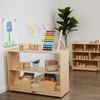 ECR4KIDS 2 Shelf Storage Birch Cabinet with Open Back, Natural