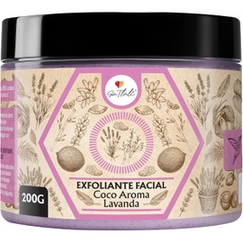 Exfoliante Facial - Natural - Orgánico - Suave - Limpieza - Aceite de Coco - Olor a Lavanda - Vitamina E - Azúcar de Caña - Fácil de usar -Skin Care - 200 g - Ga Tlali - Cuidado de piel