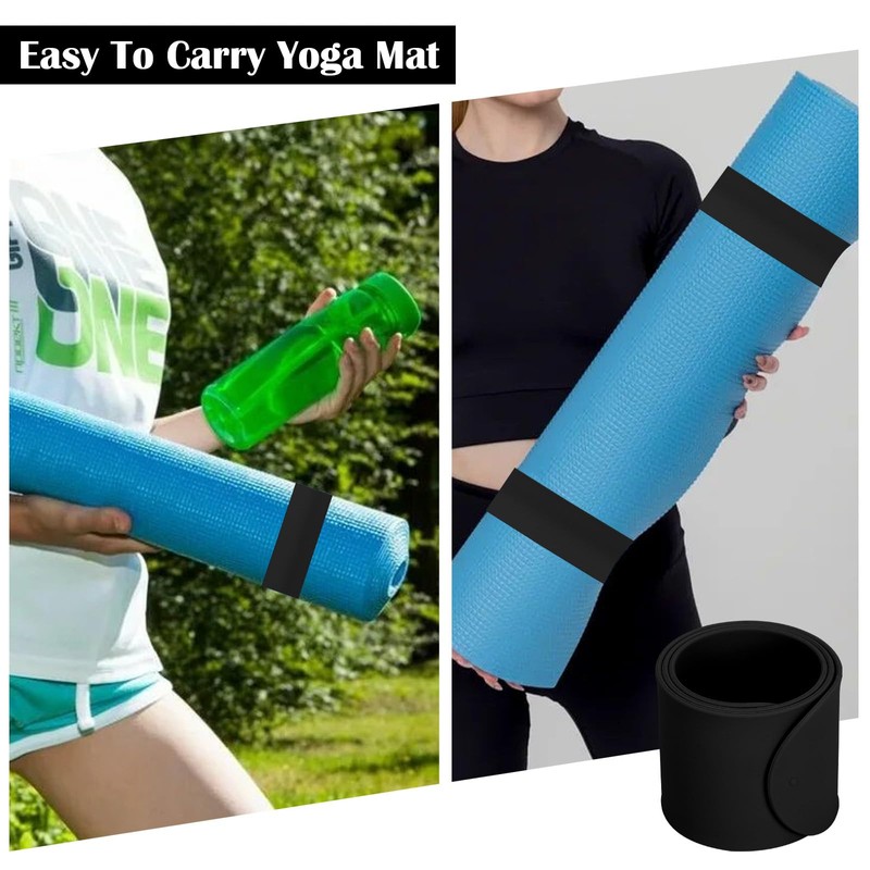 Risipu Yoga Mat Strap Slap Band, One Snap Keep Exercise