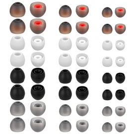 24 Pairs Earbuds Cap，Silicone Replacement Earbud Tips, Earbud Covers Ear Bud Replacement Tip Fit for in-Ear Headphones(Inner Hole 3.8mm -5.1mm) S M L