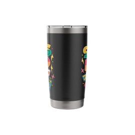 90's kid 1990s vintage retro blaster and casette Stainless Steel Insulated Tumbler