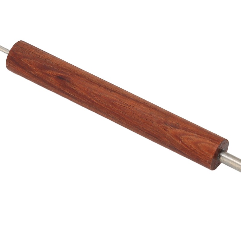 Face Massage Roller Copper Wooden Handle Promote Blood Circulation Double