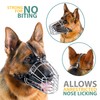 Dog Chrome Metal Muzzles Wire Basket Adjustable Leather Straps German