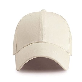 Etyepoh Baseball Cap for Men and Women, Unisex Cap Adjustable Pure Colour Baseboard Baseball Cap Hat, A-Beige 02