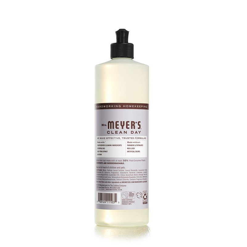Mrs. Meyer's Clean Day Dish Soap, Lavender, 16 Oz