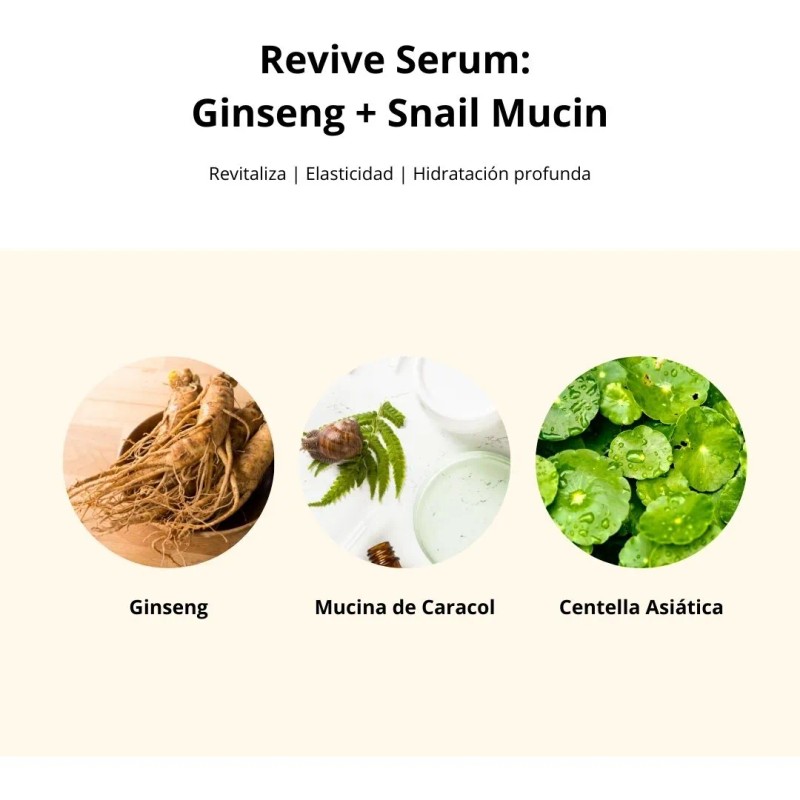 Sérum Revive Serum Ginseng Snail Mucin Beauty Joseon