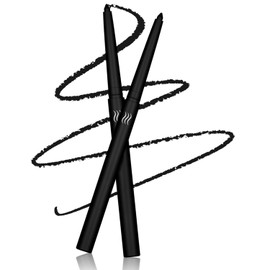 Wavuketu Black Eyeliner Pencil Waterproof Retractable Cream Black Gel Eyeliner Smudge-proof Hypoallergenic (black 12#)