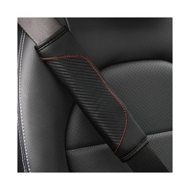 Osilly 2PCS Car Seat Belt Cover, Carbon Fiber Seatbelt Shoulder Protection, Soft Car Seat Belt Strap Cushion Protect Your Neck and Shoulder, Car Accessories Seat Belt Pad for Car Truck (Black)