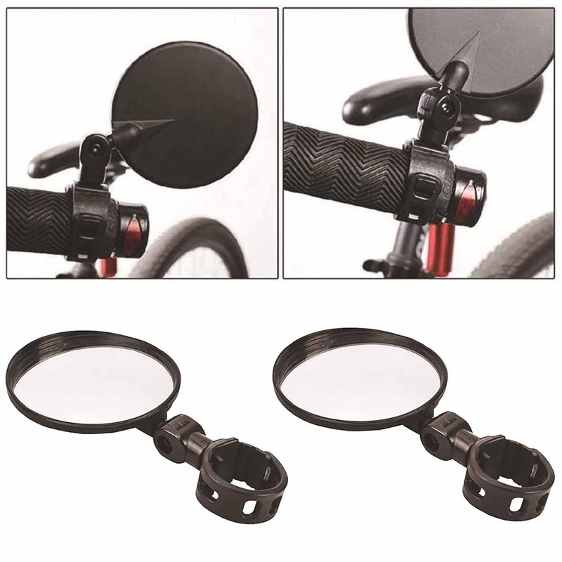 2 Pcs of Adjustable Cycle Mirrors - 360° Swivel Handlebar
