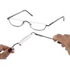 Half Frame Reading Glasses, Half Metal Moon Readers for Women