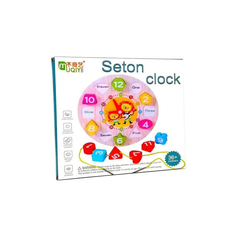 Reloj Educativo de Madera Educar ME-009 Didáctico Montessori Niños