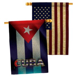 USA Decoration Save Cuba Burlap House Flag Pack Support Cause BLM Anti Racism Justice Revolution Movement Equality Social Vintage Applique Banner Small Garden Yard Gift Double-Sided, Made in USA