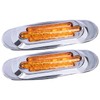 Pair 16LEDs Taillight Electroplated Trim Side Marker Auto External Lamps
