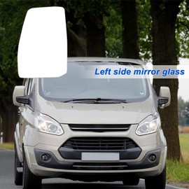 Beheizt Spiegelglas, Ersatz Außenspiegelglas mit Trägerplatte Kompatibel mit Ford Transit Custom 2013–2019 (Links)