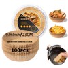 Backpapier für Heißluftfritteuse, 100 StückAirfryer Backpapier 20-24cm, Antihaft Wasserdicht Ölfest