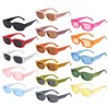 Matcheck 16 Pack Retro Rectangle Sunglasses Women Girls Vintage Square