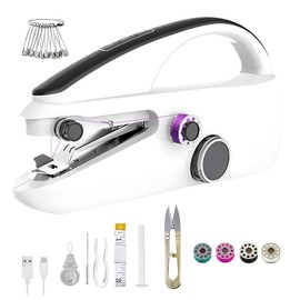 Handheld Sewing Machine, Portable sewing machine for Beginners, Two Speed Adjustment Electric Mini Sewing Machine, DIY Home Travel Electric Handheld Sewing Machine