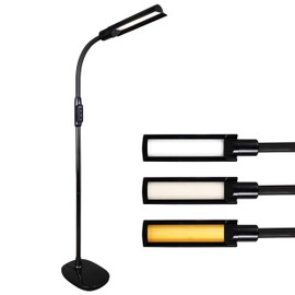 OttLite WingShade LED Floor Lamp with 3 Color Temperatures, ClearSun LED Technology, Floor Lamps for Living Room, Reading Light, Standing Lamp, Floor Lamp for Bedroom, Flexible & Adjustable Tall Lamp