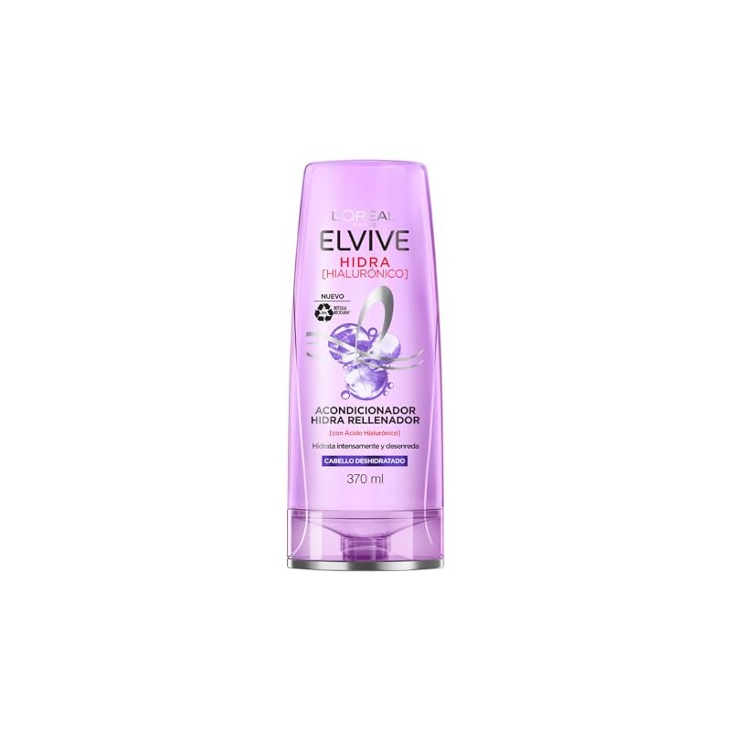 L'Oréal Paris Acondicionador Hidra Hialurónico Elvive 370 ml, 406 grams,