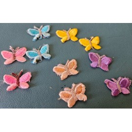 DIY CraftbuddyUS 10pcs(0.75 x 0.50in) IronOn Fabric Butterfly Embroidery Patches,DIY