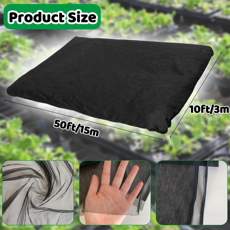 Mosquito Netting,10 × 50 Ft Mosquito Mesh Screen for Patio,Fly