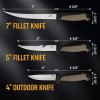 MOSSY OAK 3-Piece Fishing Fillet Knife Set with Protective Sheath