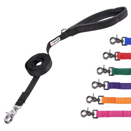 GoGo Pet Products 3/4-Inch Wide Comfy Nylon Dog Leash, 4-Feet Long, Black