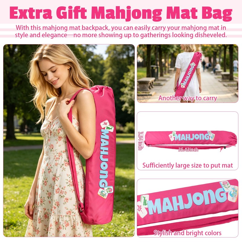 Large Size 4 Pack Mahjiong Bag for Tiles and Racks,