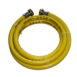 Heating Filling Hose Filling Hose Set for Heating 2.5 m, 5 m, 10 m with Connector for Washbasin Mixer M24 x 1 Male x 3/4 Inch External Thread (10 m)