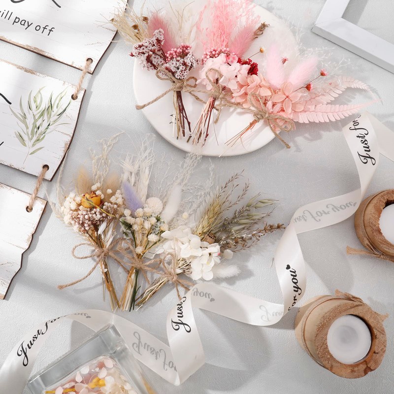 Heyu-Lotus 6 Bundles Mini Dried Bouquet, Dried Flowers for Crafts,