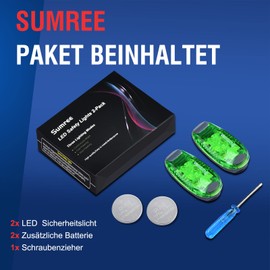 Sumree LED Flashing Light School Bag Safety Light Set of 2 Clip Safety Light Pram Light Running Light Pet Light for Children Backpack, Dog Light Pendant, Cats, Joggers, Prams