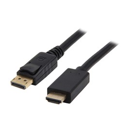 Kaybles DP-HDMI-3FT 3 ft. DP to HDMI Cable, Gold Plated DisplayPort to HDMI Cable 1080p Full HD for PCs to HDTV, Monitor, Projector with HDMI Port