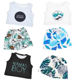 Miunana Set of 3 Doll Clothes Clothes for 35-43 cm Baby Dolls, Dolls Summer Outfits for 14-17 Inch Baby Doll Gifts for Girls (Not a Doll)