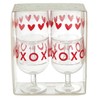 Slant Collections Unbreakable Valentine's Day Wine Glasses Stackable Acrylic Stemmed