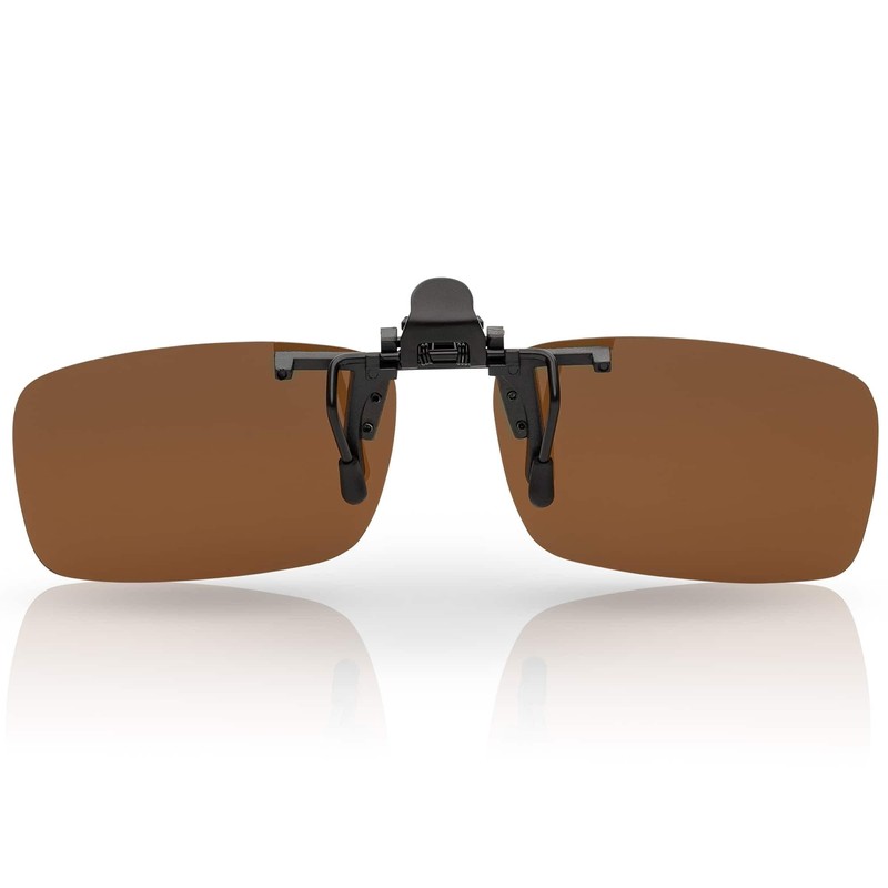 BEZLIT Clip-On Polarised Sunglasses Attachment Rimless Right Square Polarised Sunglasses