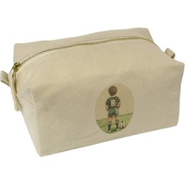 'Boy with Rugby Ball' Canvas Wash Bag/Makeup Case (CS00042860)