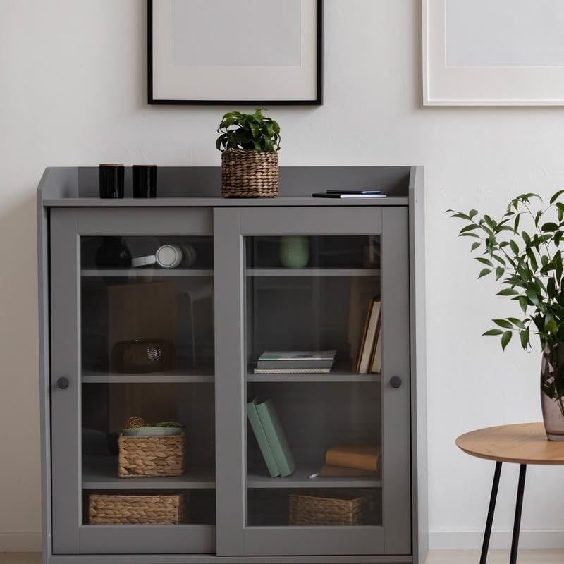 Ravinte 15 Pack Round Matte Black Knobs Knurled Single Hole