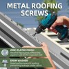 #10 x 1 (200 PCS) Metal Roofing Screws with Rubber