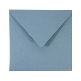 Netuno 25 Square Envelopes Blue 153 x 153 mm 120 g Materica Acqua Envelopes Rectangular Colourful Pointed Flap without Window Envelopes Natural Ecological Envelopes Coloured Invitation Envelopes Eco