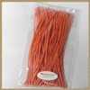 Weststone 100pcs 7" (18cm) Plastic Orange Twist Ties - Oval