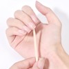 KADS 100 Pcs Orange Wood Nail Sticks Double Sided Multi