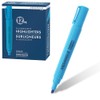 Merangue Tank Highlighters, Chisel Tip, Fluorescent Blue, 12 Pack