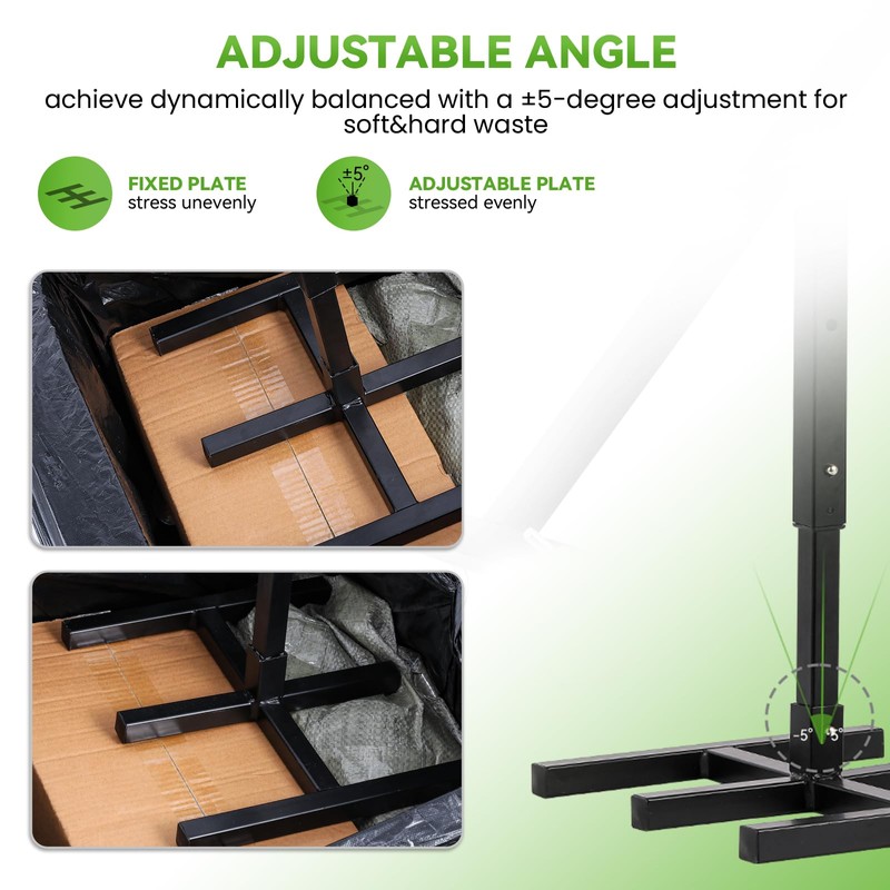 NEWTRY Manual Trash Compactor, 120L-240L Home Manual Garbage Compressor with