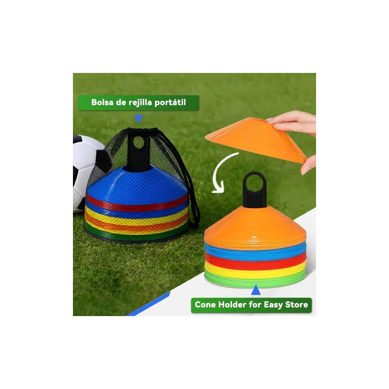 Kit 50 Platos De Entrenamiento Deportivo 1 Porta Platos