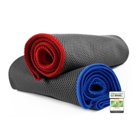 NirvanaShape ® Cooling Towel Ice Cold with Instant Cooling Effect | Cooling Towel Ultralight Odour Inhibiting | Ideal for Sports & Leisure | For Running, Strength Training, Yoga, Golf, Hiking & Camping, grey, 80 x 30 cm
